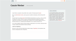 Desktop Screenshot of cassiewerber.com